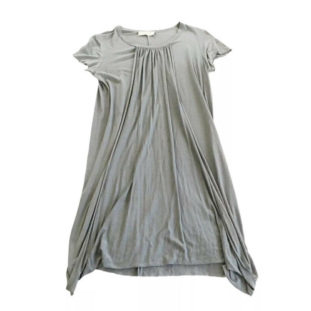 A.L.C. Gray Draped Front Tee Shirt Dress - Picture 8 of 8